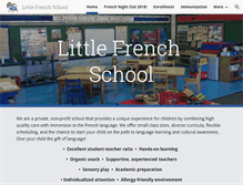 Tablet Screenshot of littlefrenchschool.org